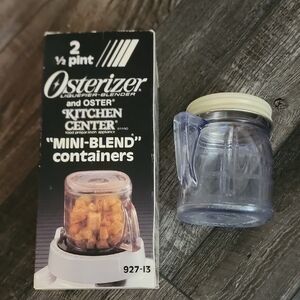 3 Oster Mini-Blend Containers - Transparent with Cream Lids